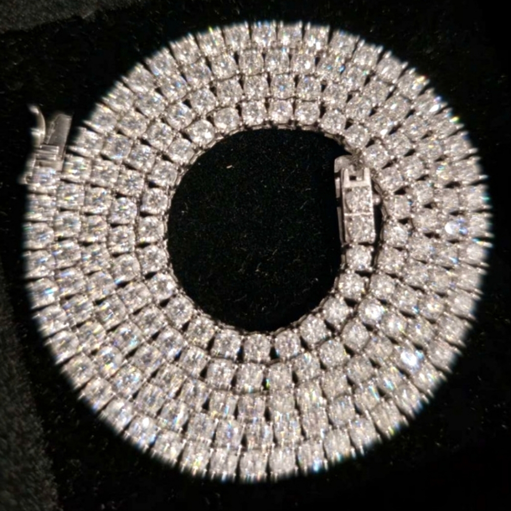 3mm moissanite tennis chain